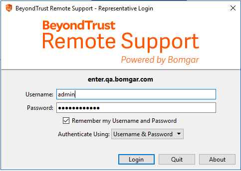 screenshot of BeyondTrust Remote Support